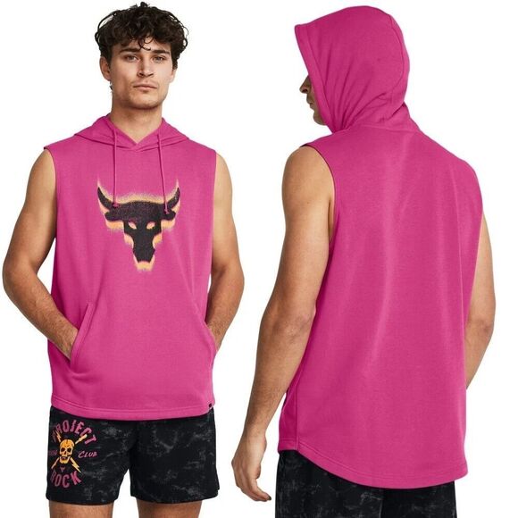 Under Armour 1383302-686 Men Sz XL Pink Project Rock Payoff SL Fleece Hoodie - Picture 10 of 10